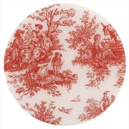 Andreas TRT-154 10 In. Toile Red Round Silicone Trivet - Pack Of 3